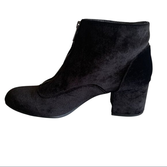 Circus By Sam Edelman Black Velvet Ankle Boots Sz 10 - Picture 7 of 13